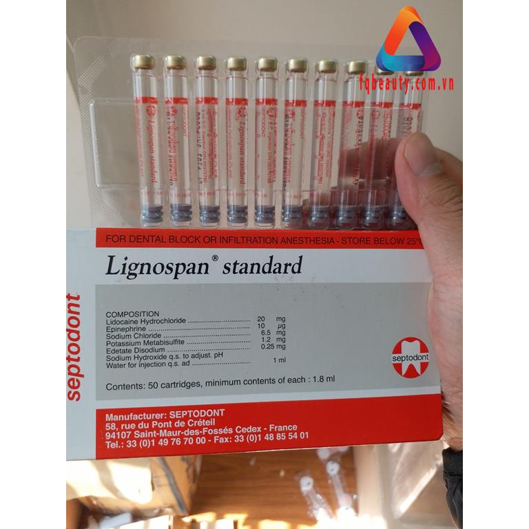 Tê pháp đỏ Septodont nồng độ Lignospan Standard 2% - Ảnh 01
