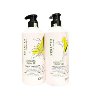 Cặp Dầu Gội và Dầu Xả Diffia Keratin 758ml mềm mượt phục hồi tóc - Ảnh 03