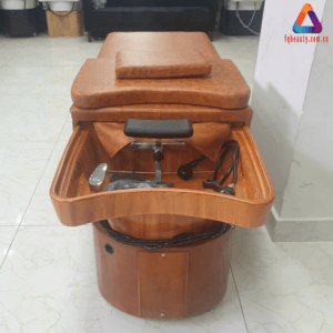 Giường gội đầu dưỡng sinh chậu nhựa khung gỗ thông G557 - Ảnh 01
