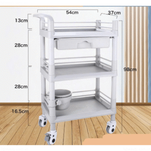 Xe Đẩy Dụng Cụ 3 Tầng Bằng Nhựa ABS Cao Cấp XDR650 - Ảnh 02